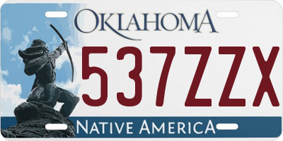 OK license plate 537ZZX