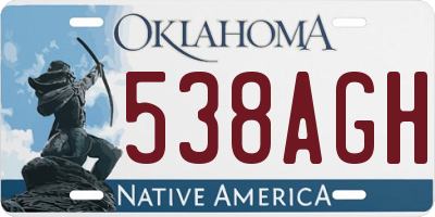 OK license plate 538AGH