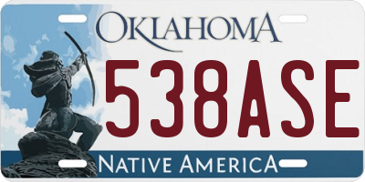 OK license plate 538ASE
