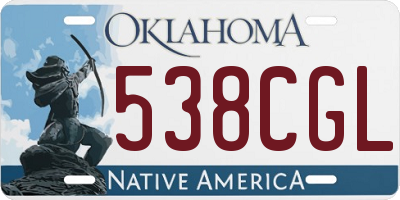 OK license plate 538CGL