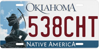 OK license plate 538CHT