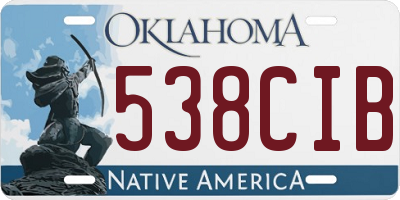 OK license plate 538CIB