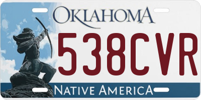 OK license plate 538CVR