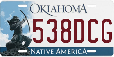 OK license plate 538DCG
