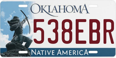 OK license plate 538EBR