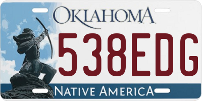 OK license plate 538EDG
