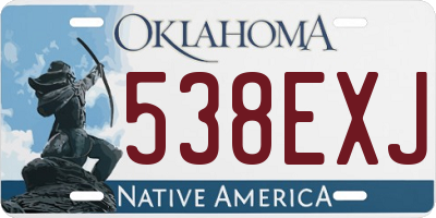 OK license plate 538EXJ