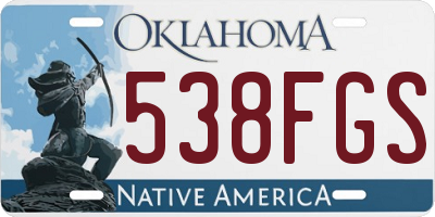 OK license plate 538FGS