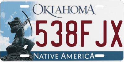 OK license plate 538FJX