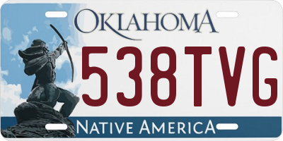 OK license plate 538TVG