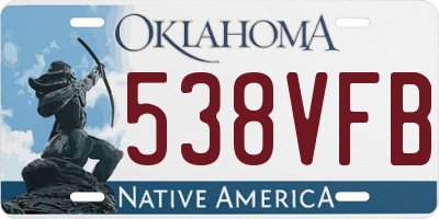 OK license plate 538VFB