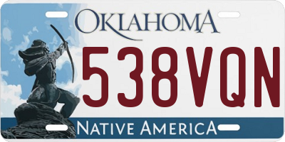 OK license plate 538VQN