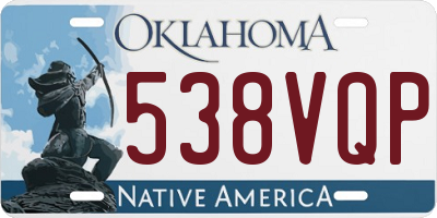 OK license plate 538VQP