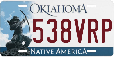OK license plate 538VRP