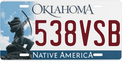 OK license plate 538VSB