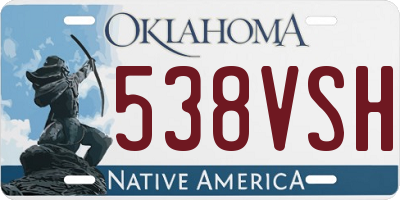 OK license plate 538VSH