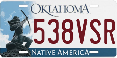 OK license plate 538VSR