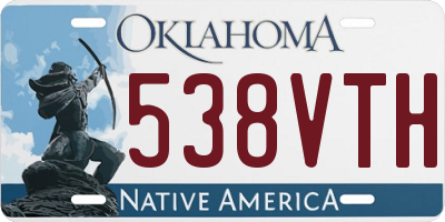 OK license plate 538VTH