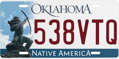 OK license plate 538VTQ