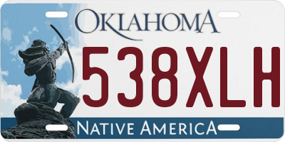 OK license plate 538XLH