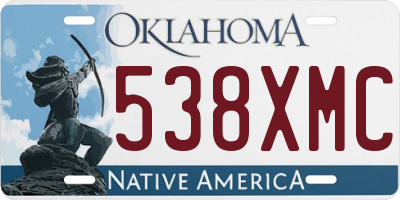 OK license plate 538XMC