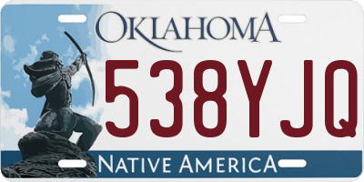 OK license plate 538YJQ