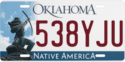 OK license plate 538YJU