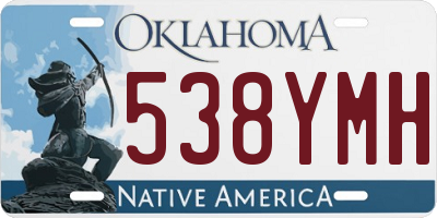 OK license plate 538YMH