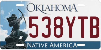 OK license plate 538YTB
