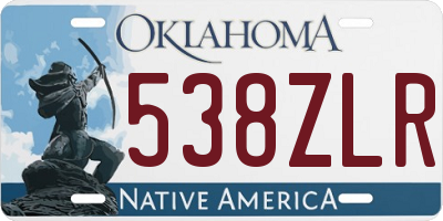 OK license plate 538ZLR