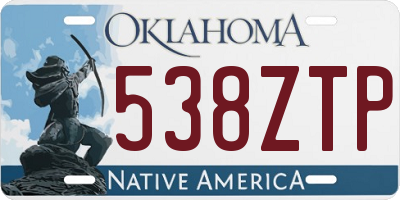 OK license plate 538ZTP