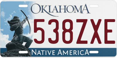 OK license plate 538ZXE