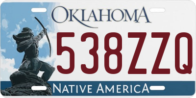 OK license plate 538ZZQ