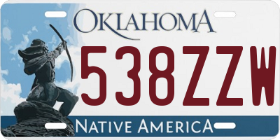 OK license plate 538ZZW