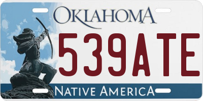 OK license plate 539ATE