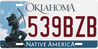 OK license plate 539BZB