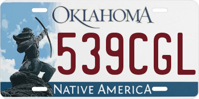 OK license plate 539CGL