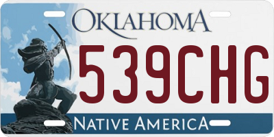 OK license plate 539CHG