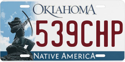 OK license plate 539CHP