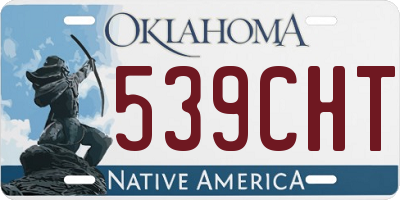 OK license plate 539CHT