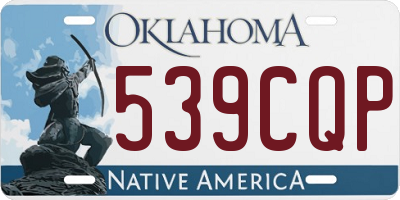 OK license plate 539CQP