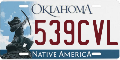 OK license plate 539CVL