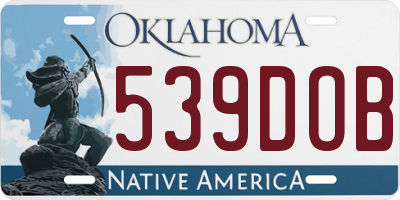 OK license plate 539DOB