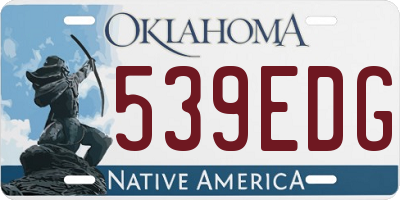 OK license plate 539EDG