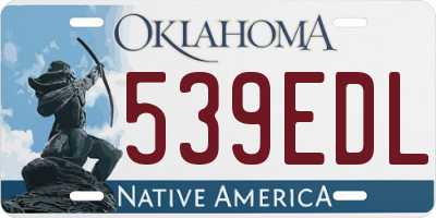 OK license plate 539EDL
