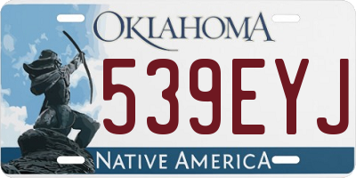 OK license plate 539EYJ