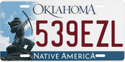 OK license plate 539EZL