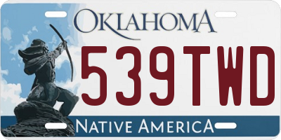 OK license plate 539TWD
