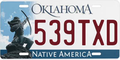 OK license plate 539TXD