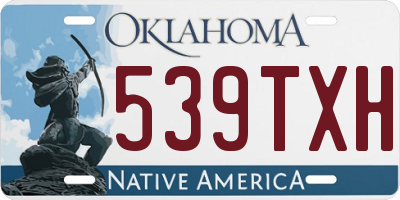 OK license plate 539TXH
